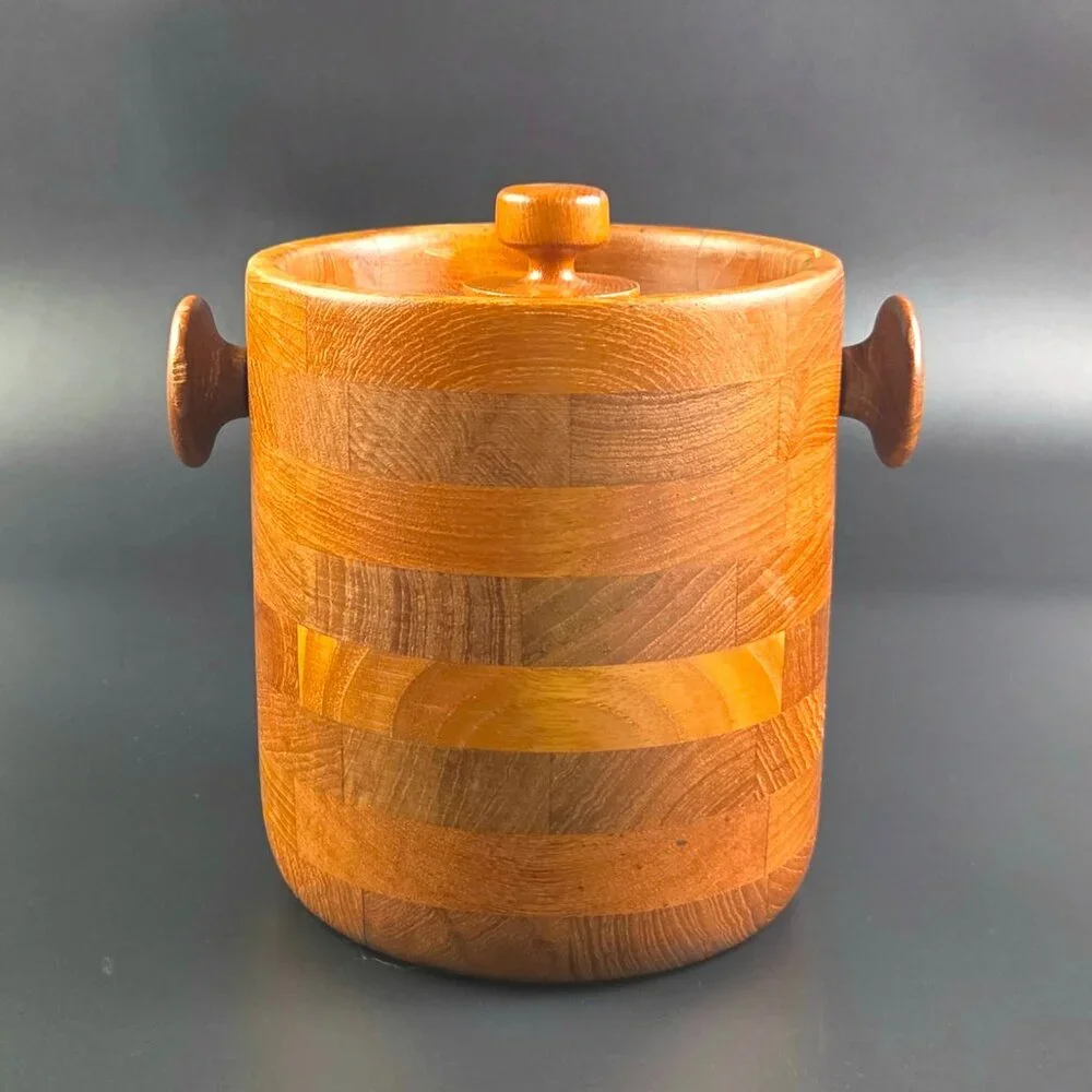 Vintage Danish Teak Ice Bucket with Lid – Sheffield, England